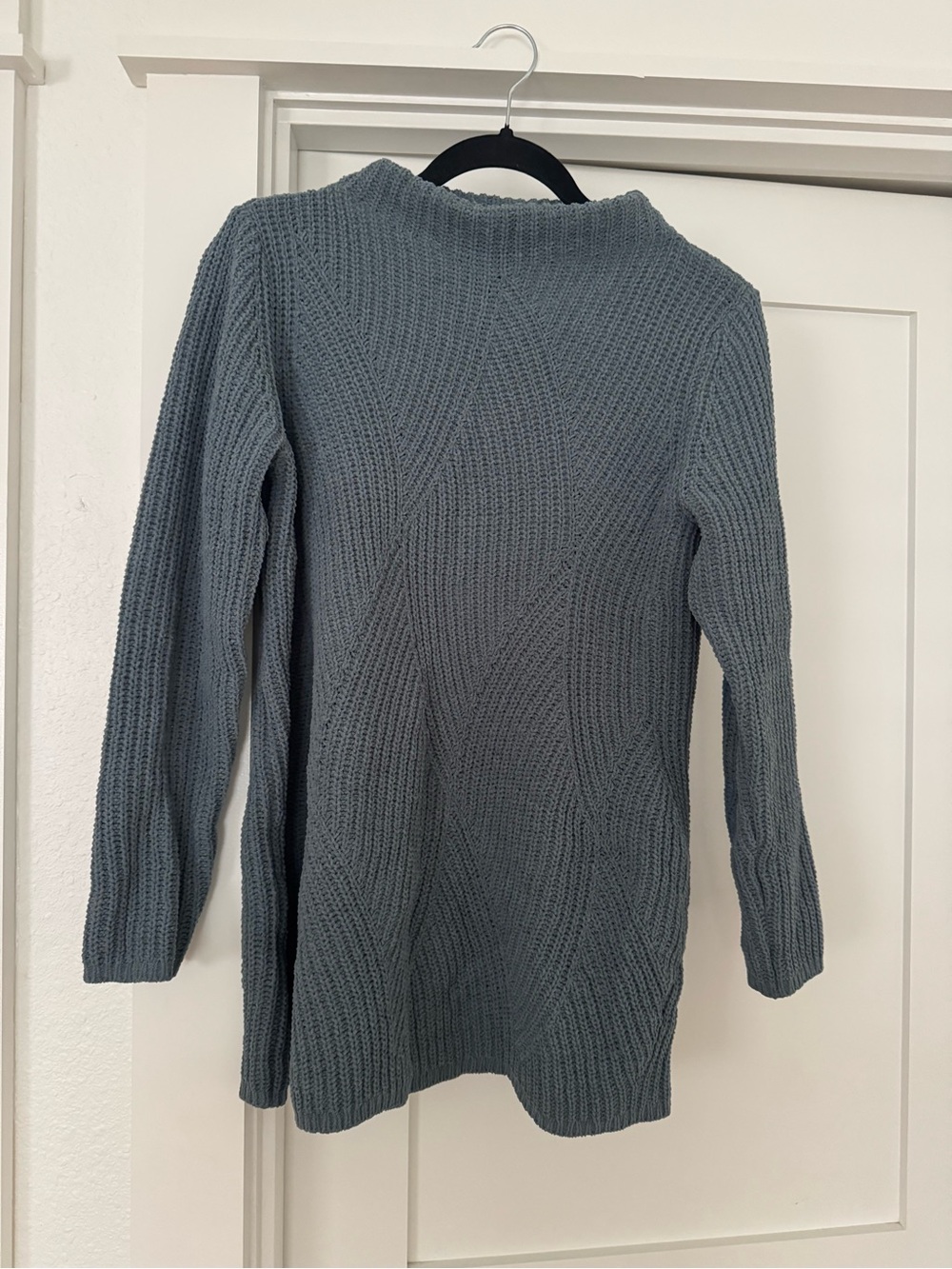 J Jill Chenille Blue Knit Long-Sleeve Sweater
